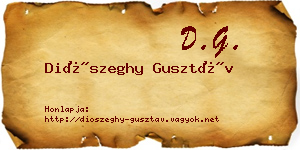 Diószeghy Gusztáv névjegykártya
