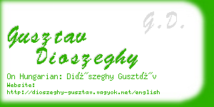 gusztav dioszeghy business card